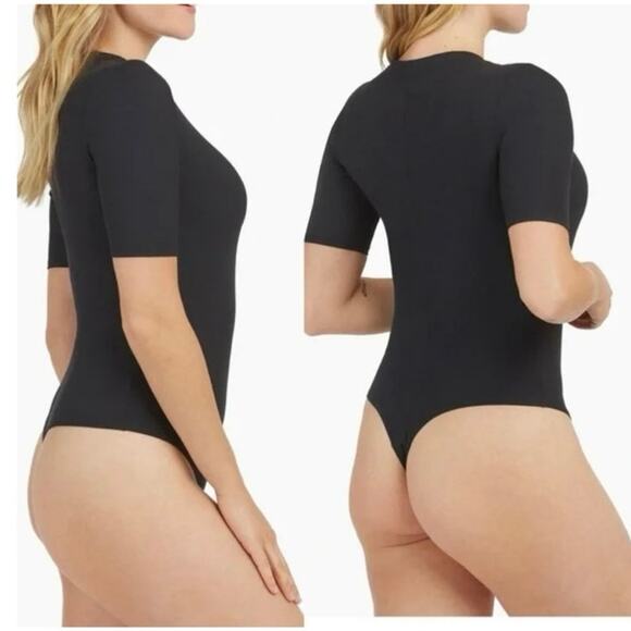 SPANX Suit Yourself Rib-Knit Crewneck Black Bodysuit NWT Women’s Size 1X - Picture 9 of 10